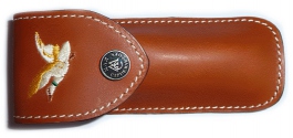 Folding knife Max Capdebarthes leather sheath embroidery Duck