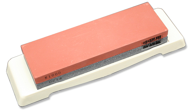 Pierre à aiguiser Kanetsune double face 120 / 1000 sur socle