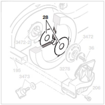 Kunststoffscheibe für Schleifmaschine DICK SM-110/111 (Paar)