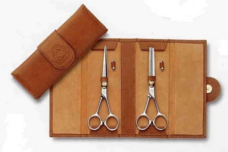Set of 2 hair scissors 3 Claveles ct Gold