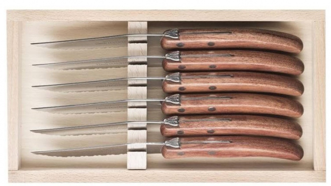 Laguiole steak knives Dozorme bubinga