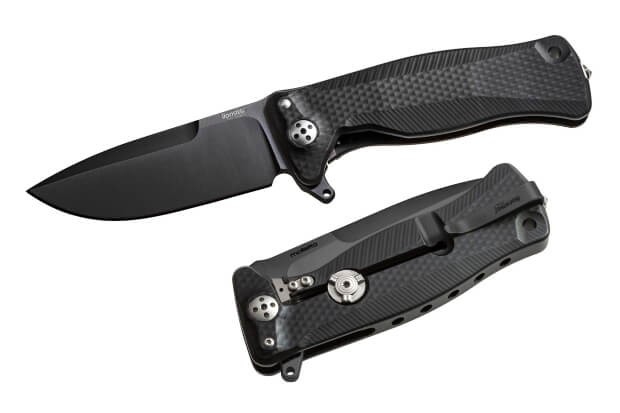 Lionsteel folding knife Aluminium black SR11A.BB