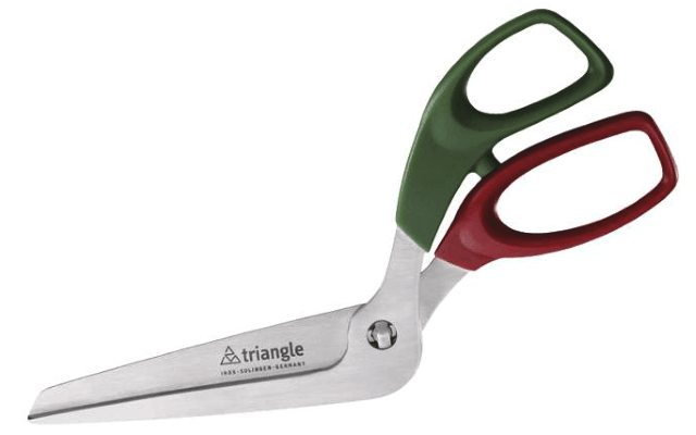 Triangle scissors for pizza, pies or quiches