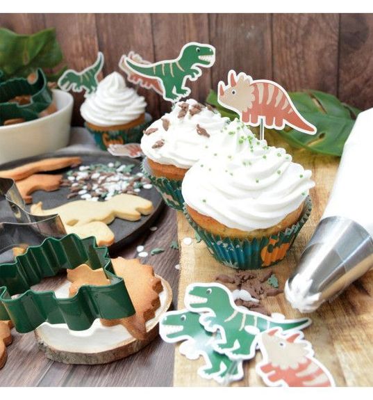 Petit Dinosaure Décorations De Gâteau - Toppers Vert Orange Jaune Bleu Pour Anniversaire Et Baby Shower