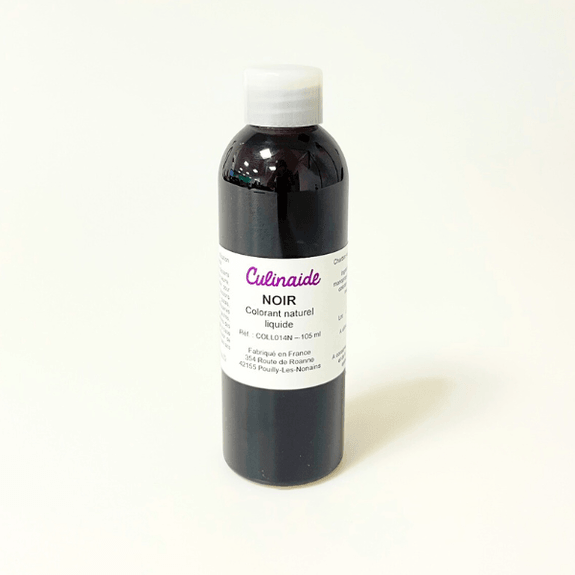 Black natural liquid food colourant