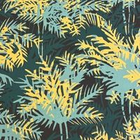 Tissu extérieur dessin Palm Vert
