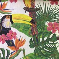 Tissu extérieur dessin Toucan Transat