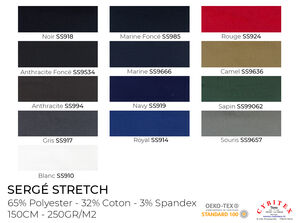 Tissu Sergé Stretch