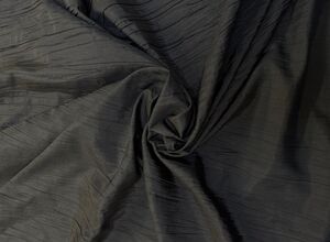 Tissu Taffetas Froissé Noir Déstockage