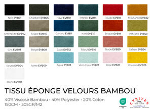 Tissu Éponge Velours Bambou
