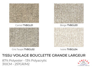 Tissu Voilage Bouclettes Grande Largeur (310 cm)