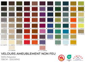 Tissu Velours Ameublement Non Feu