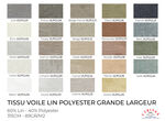 Tissu Voile Lin Polyester Grande Largeur (315 cm)