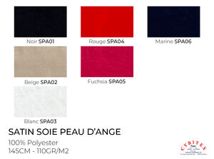 Tissu Satin Soie Peau d'Ange
