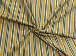 Tissu Gabardine 100% Coton Déstockage Rayures Jaune/Vert/Bleu