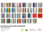 Tissu Rayure Multi Couleurs Extérieur Anti-UV Teflon et OekoTex (Largeur 160Cm et 320Cm)