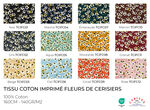 Tissu Coton Imprimé Petites Fleurs de Cerisiers