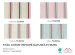 Tissu Coton Imprimé Rayures Pyjama