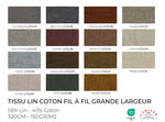 Tissu Lin Coton Fil à Fil Grande Largeur (320 cm)