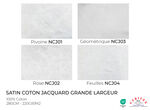 Tissu Satin Coton Jacquard Grande Largeur (280 cm)