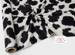 Tissu Velours Aspect Daim Imprimé Vache