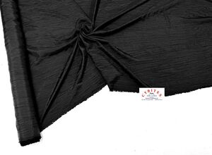 Tissu Taffetas Froissé Noir Déstockage