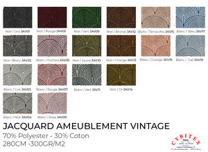 Tissu Ameublement Jacquard Vintage
