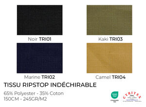 Tissu Ripstop Indéchirable en Polycoton