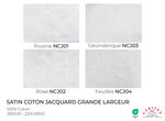 Tissu Satin Coton Jacquard Grande Largeur (280 cm)