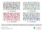 Toile Coton Imprimé Mésanges Grande Largeur (280 cm)