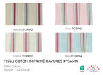 Tissu Coton Imprimé Rayures Pyjama