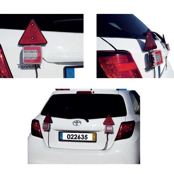 Lot De 2 Feux Arrière LED Triangulaires 12V/24V E20 - 6 Fonctions - Pour Camion, Remorque, Camping-car - IP66/68 - 7