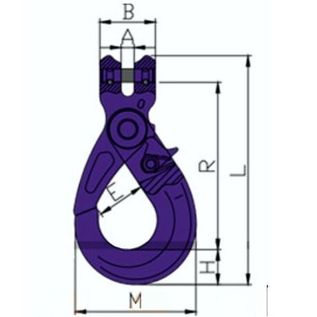Crochet fermeture automatique G100 10To.