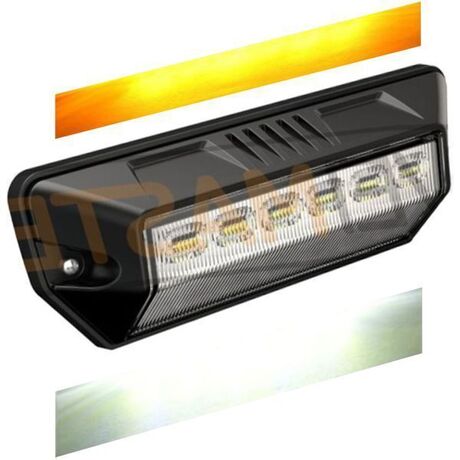 Feux de Zone LED blanc 12/24V + feux stroboscopes orange