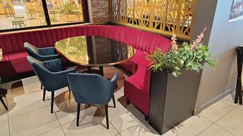 Banquette malaga droite et courbe option dossier piqûres profondes