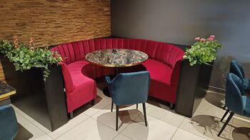 Banquette malaga droite et courbe option dossier piqûres profondes