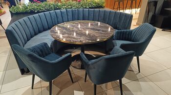 Banquette malaga droite et courbe option dossier piqûres profondes