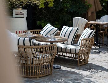 Coussins de terrasse extérieur et poufs