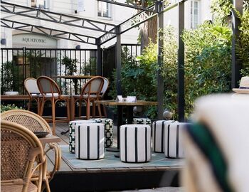 Coussins de terrasse extérieur et poufs