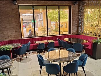 Banquette malaga droite et courbe option dossier piqûres profondes