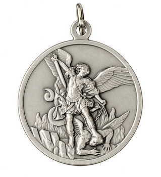 Médaille Saint Michel argentée NOUVEAU !