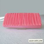 Etole rose vif en mousseline de soie bordée de satin