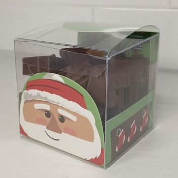 CUBE contenant 24 figurines de Noël ALTERNATIVE au lait (sans lait) BIO vegan sans allergènes Exquidia : 178g