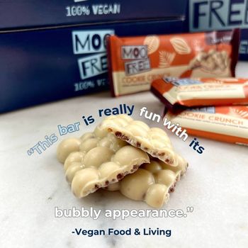 Barre COOKIE CRUNCH en forme de boules vegan sans allergènes Moo Free : 35 grammes