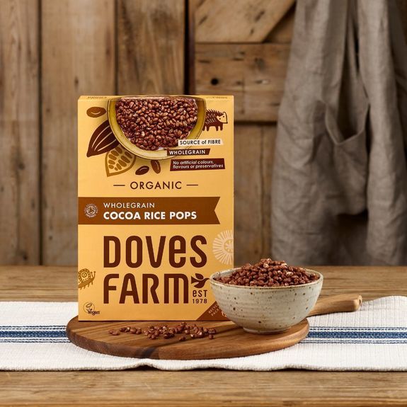 Céréales CACAO rice en forme de grains de riz soufflés BIO vegan sans allergènes Doves Farm Freee : 300 grammes