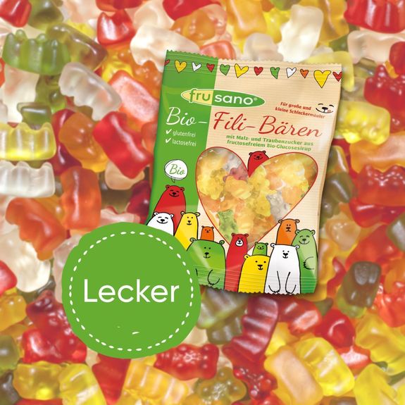 Bonbons en forme d'oursons FILI-BÄREN BIO sans allergènes Frusano : 50 grammes
