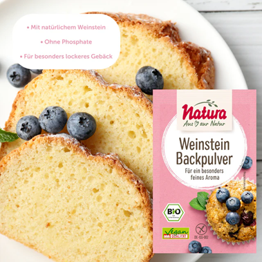 POUDRE à lever BIO vegan sans allergènes sans phosphates Natura : 3x18g = 54 grammes