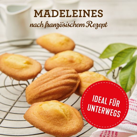 Madeleines NATURE sans gluten, sans lait, sans soja, sans arachide Hammermülhe : (6x30g) = 180 grammes
