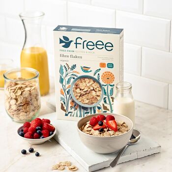 Céréales FIBRE FLAKES BIO vegan sans allergènes Doves Farm Freee : 375 grammes