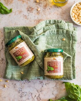 Pesto au BASILIC à l'huile d'olive extra-vierge BIO vegan sans allergènes Sarchio : 130 grammes